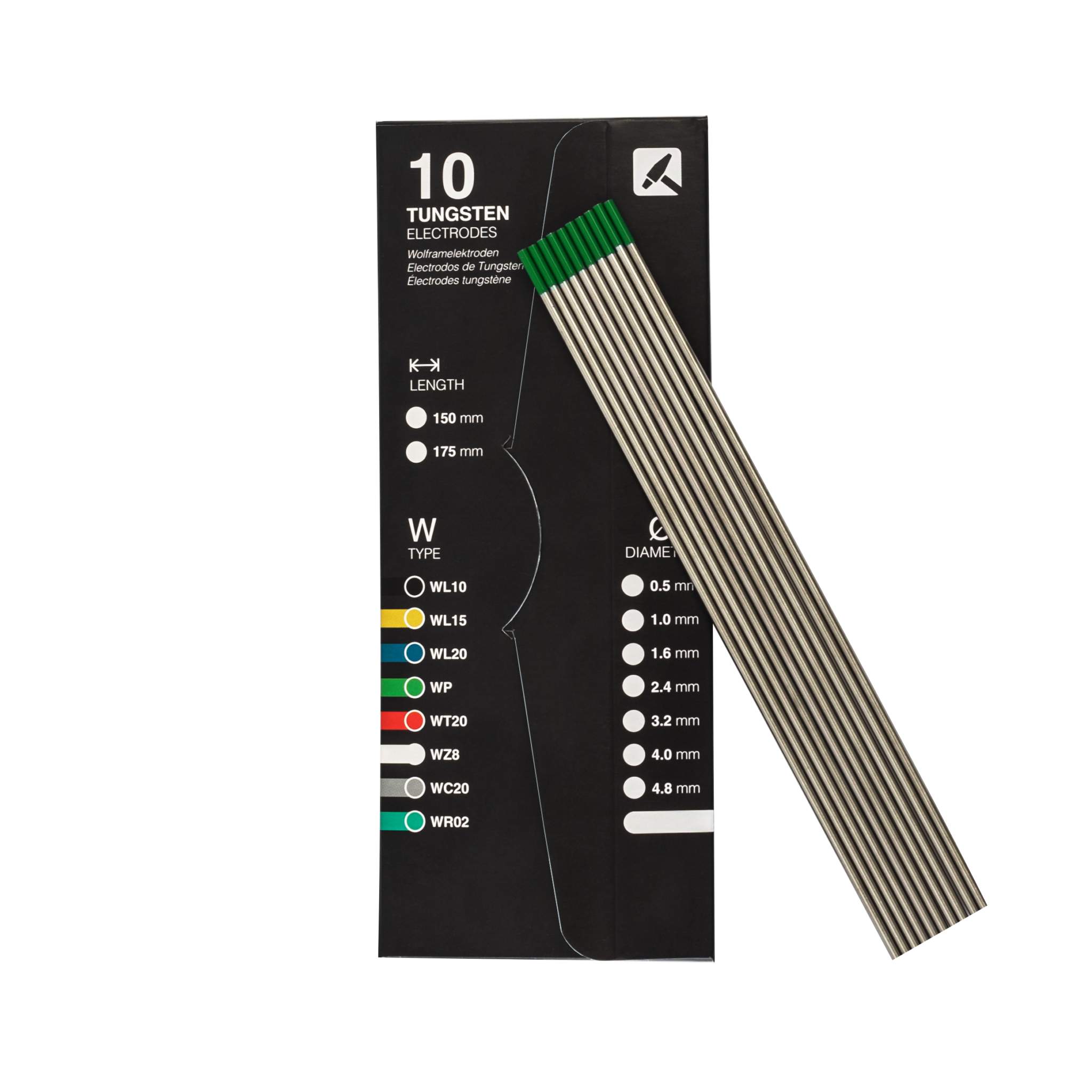 TIGZONE Tungsten electrode WP green EWS European Welding Service