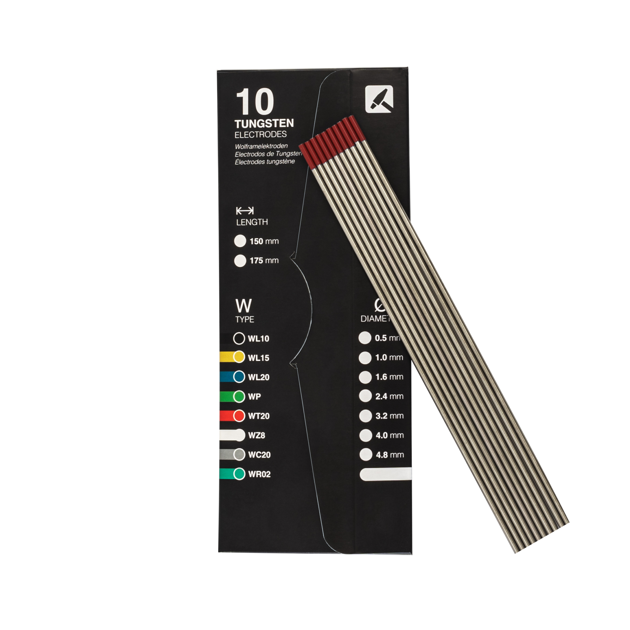 TIGZONE Tungsten electrode WT20 red EWS European Welding Service